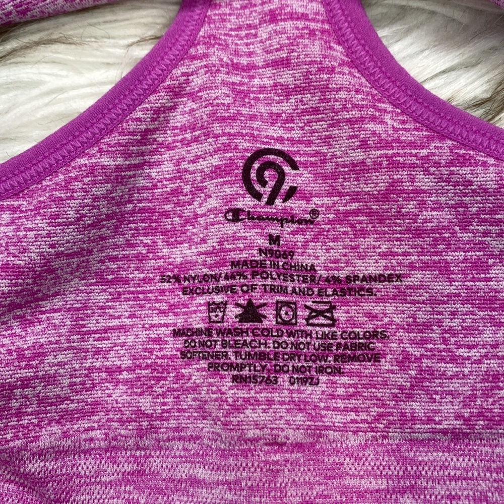 C9 by Champion Seamless Sports Bra Racerback Pink Purple Size Medium - Picture 8 of 8
